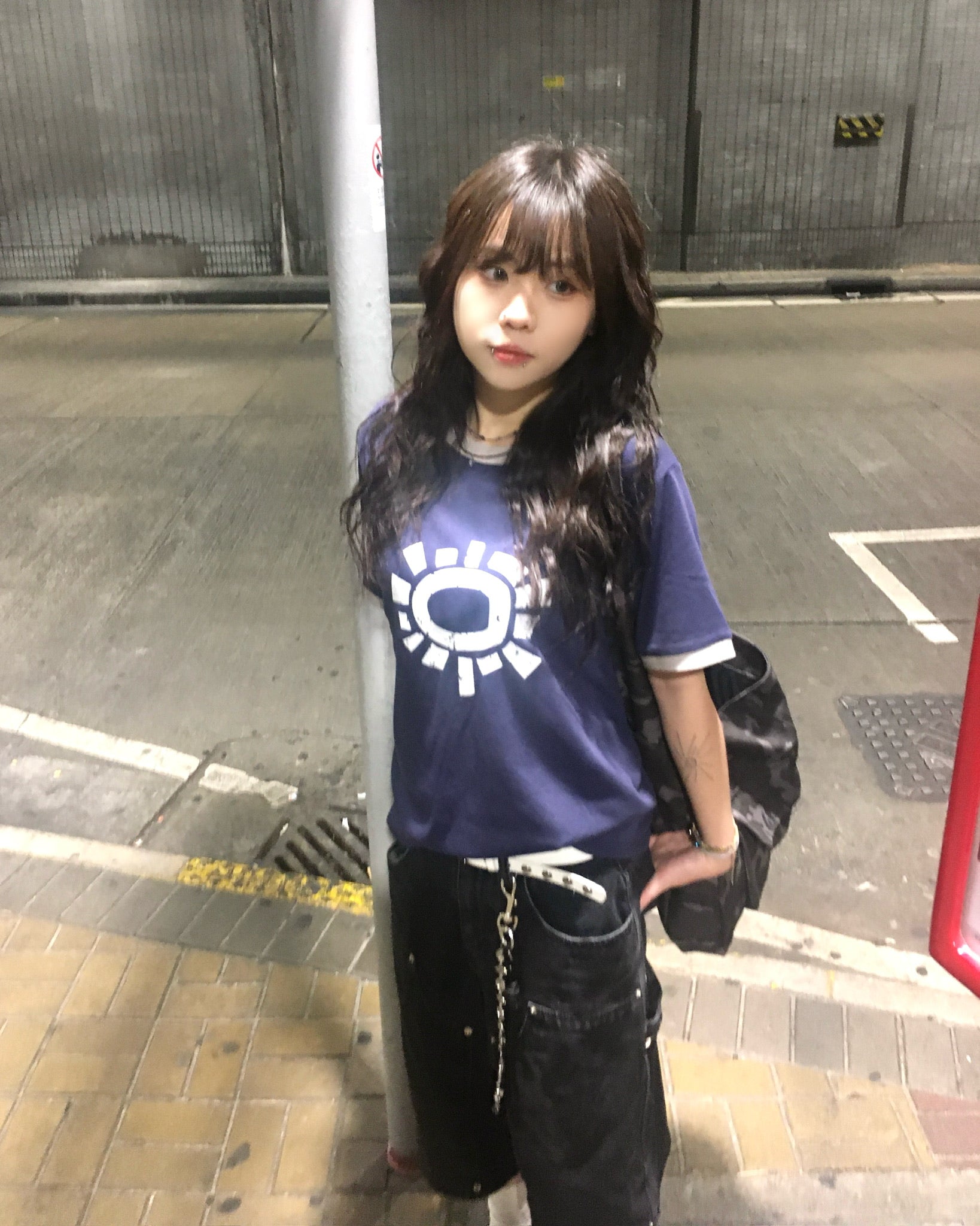 sun ringer tee (navy)