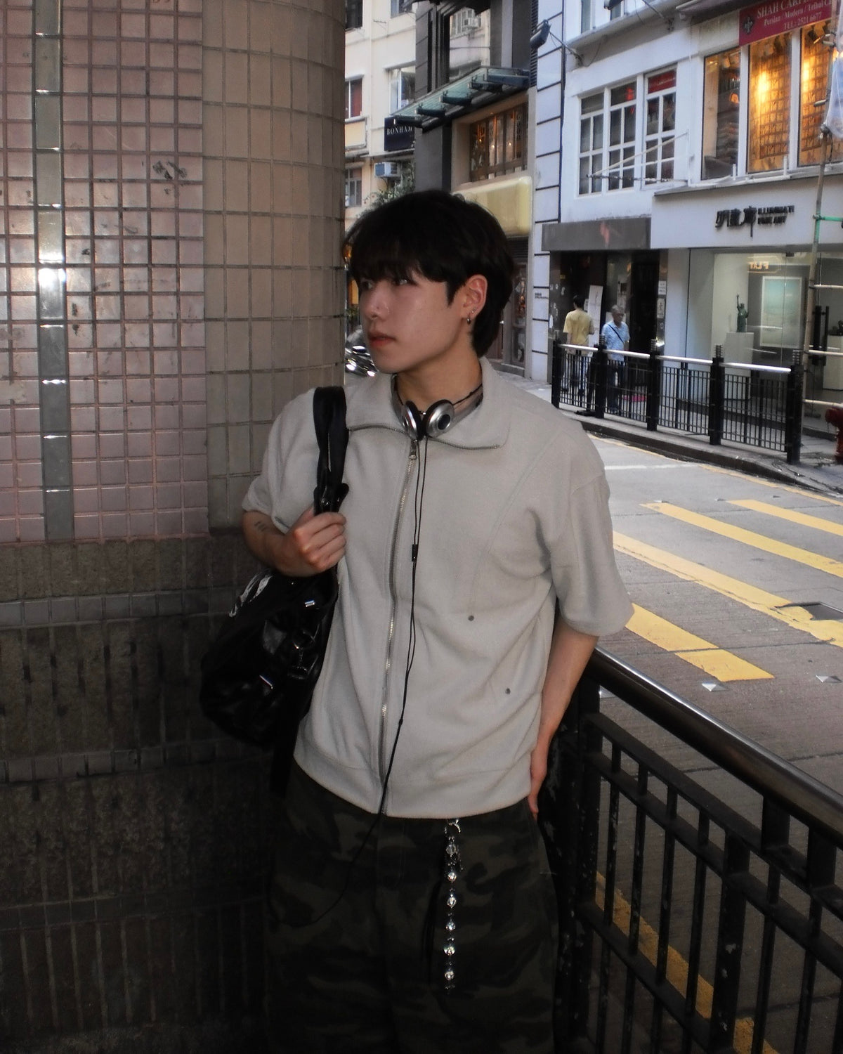 kai knit zip-up (light grey)