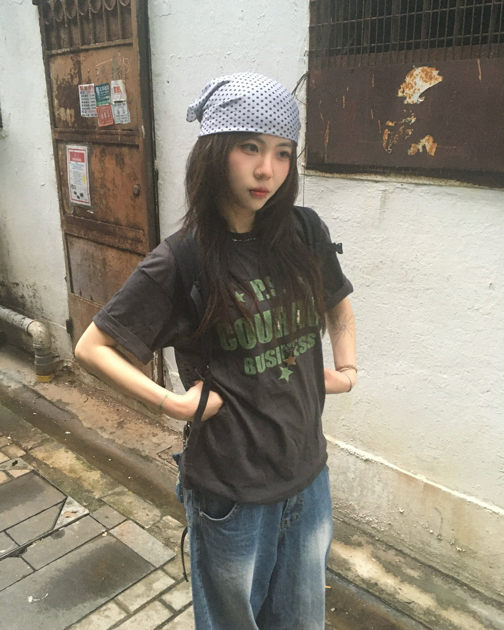 ps crop tee (charcoal)