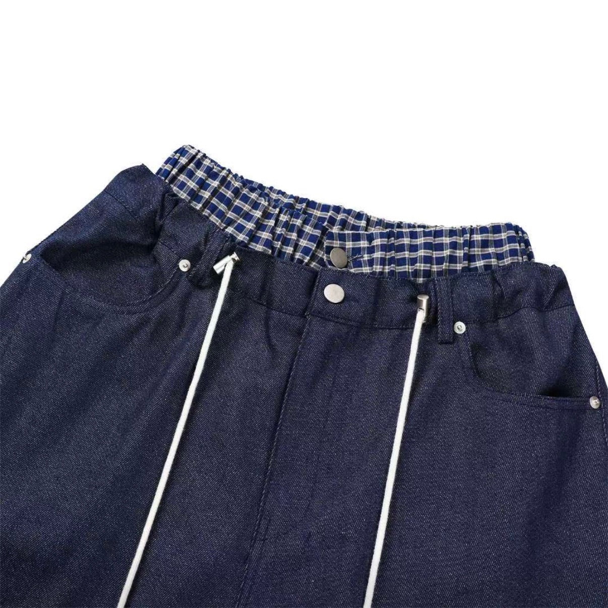 trunk layered half pants (black)