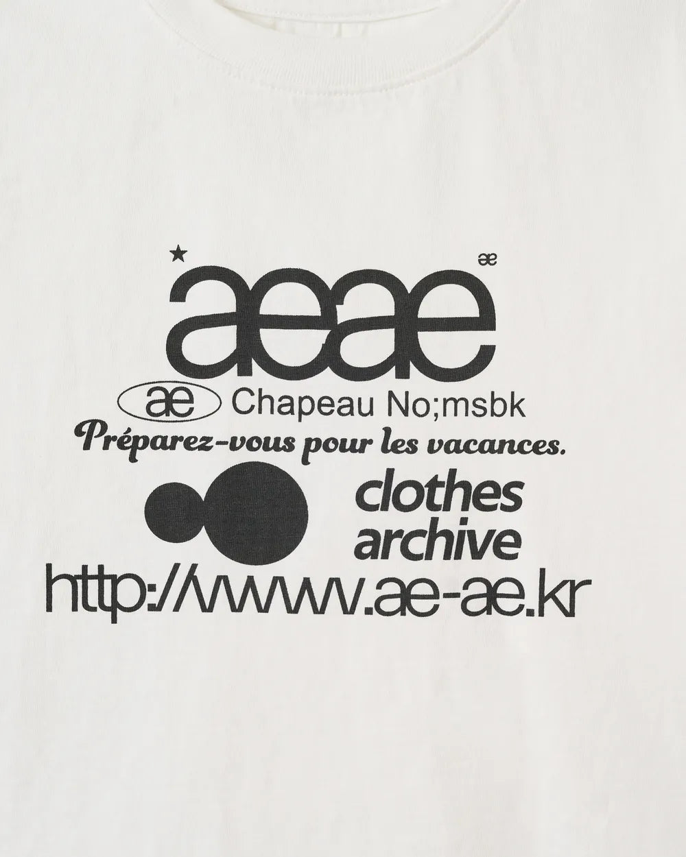 AEAE WEB LOGO CROP T-SHIRTS (WHITE)