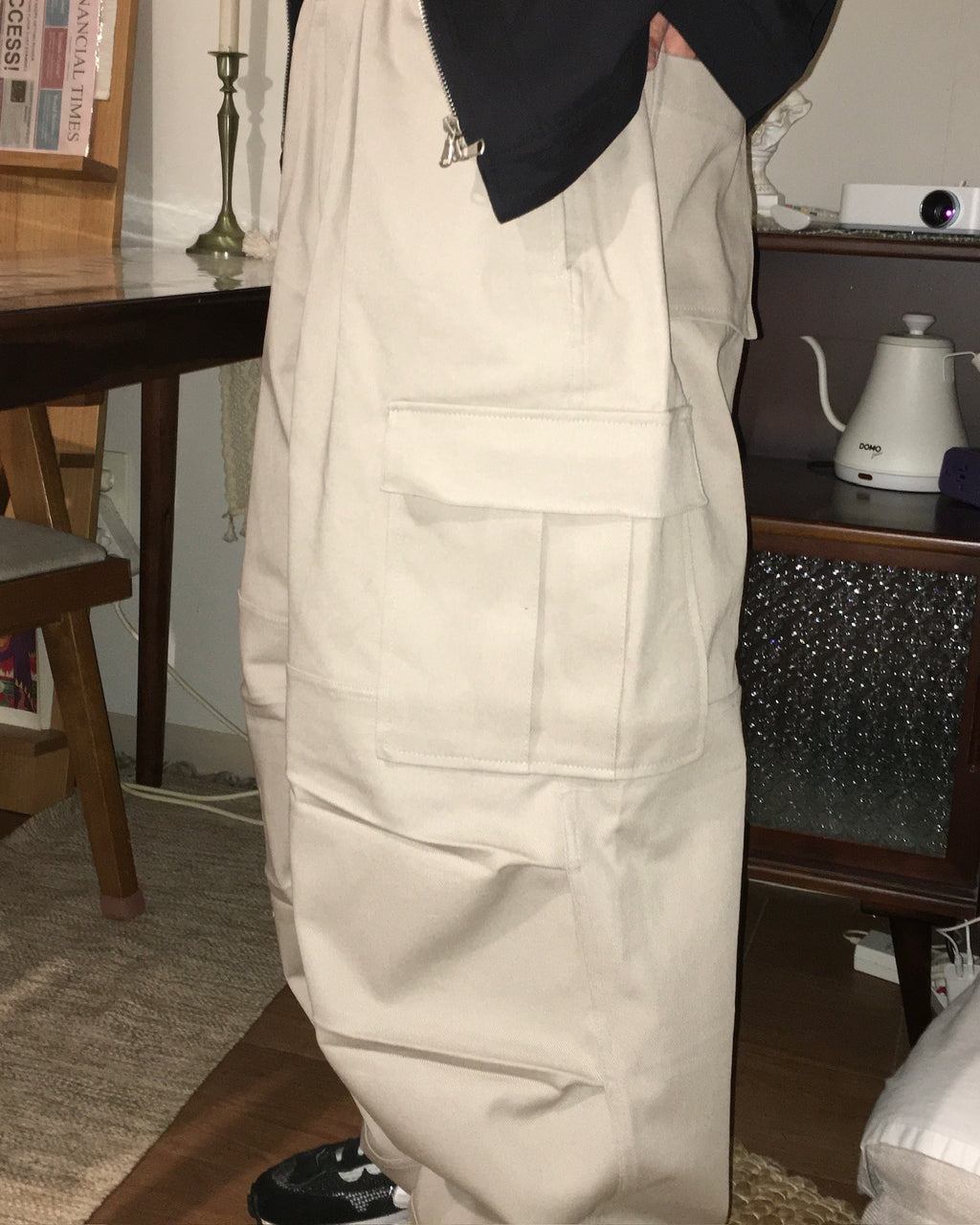 (in stock) double knee cargo pants