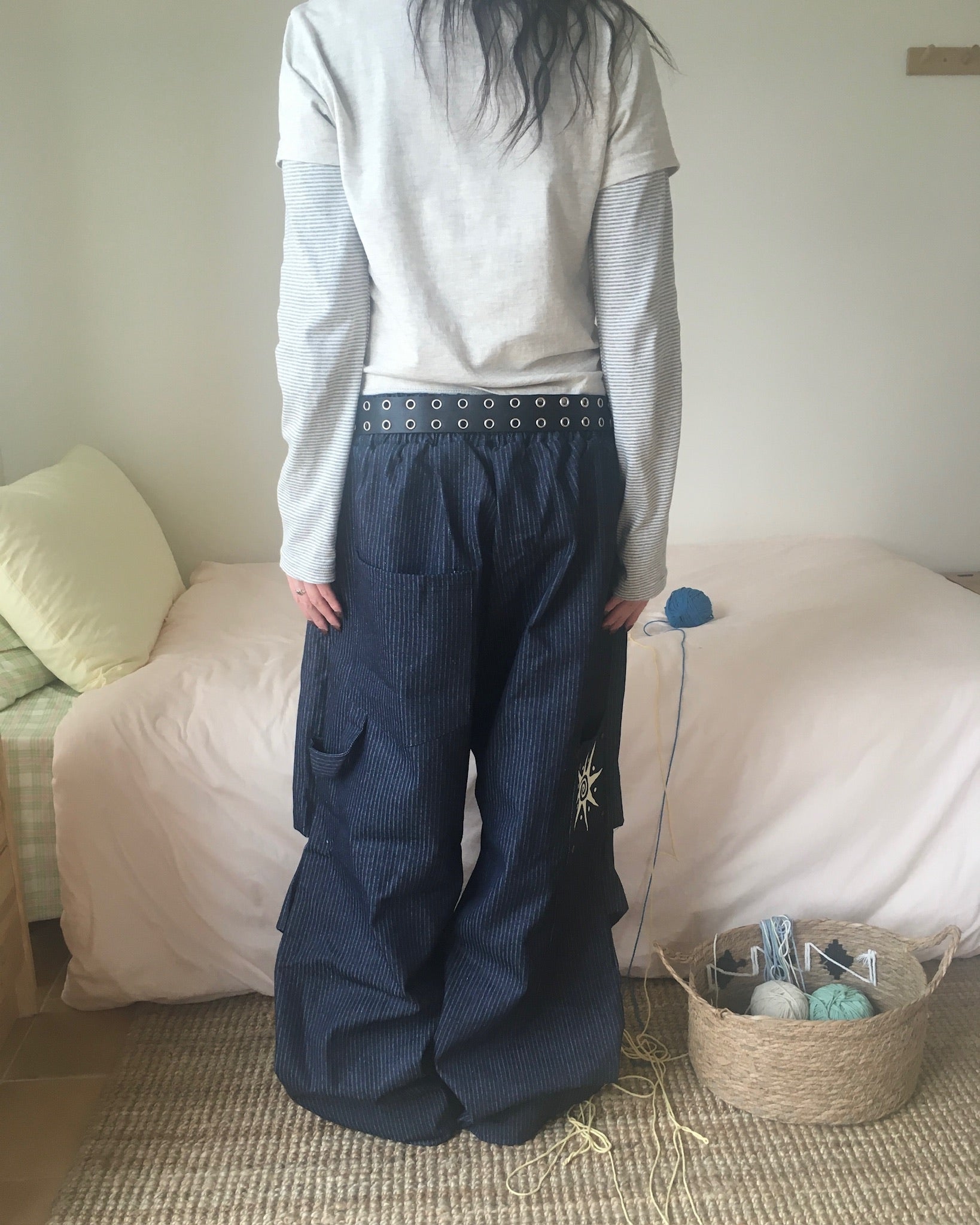 (★BEST) sun striped pants (blue)