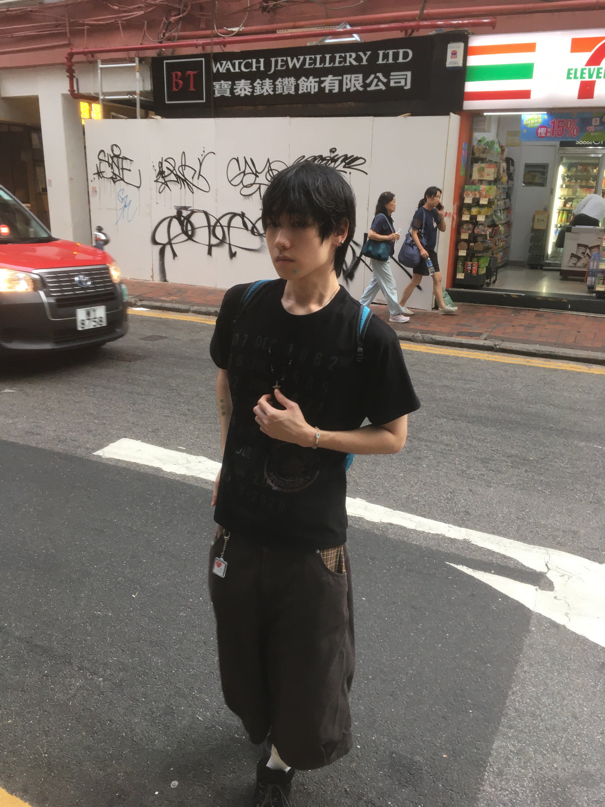 calendar print tee (black)