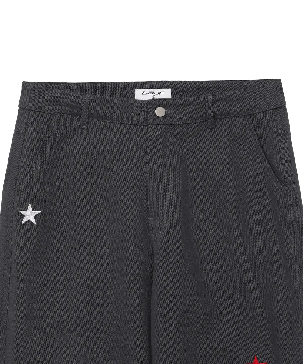 BAUF STAR SYMBOL PANTS (CHARCOAL)