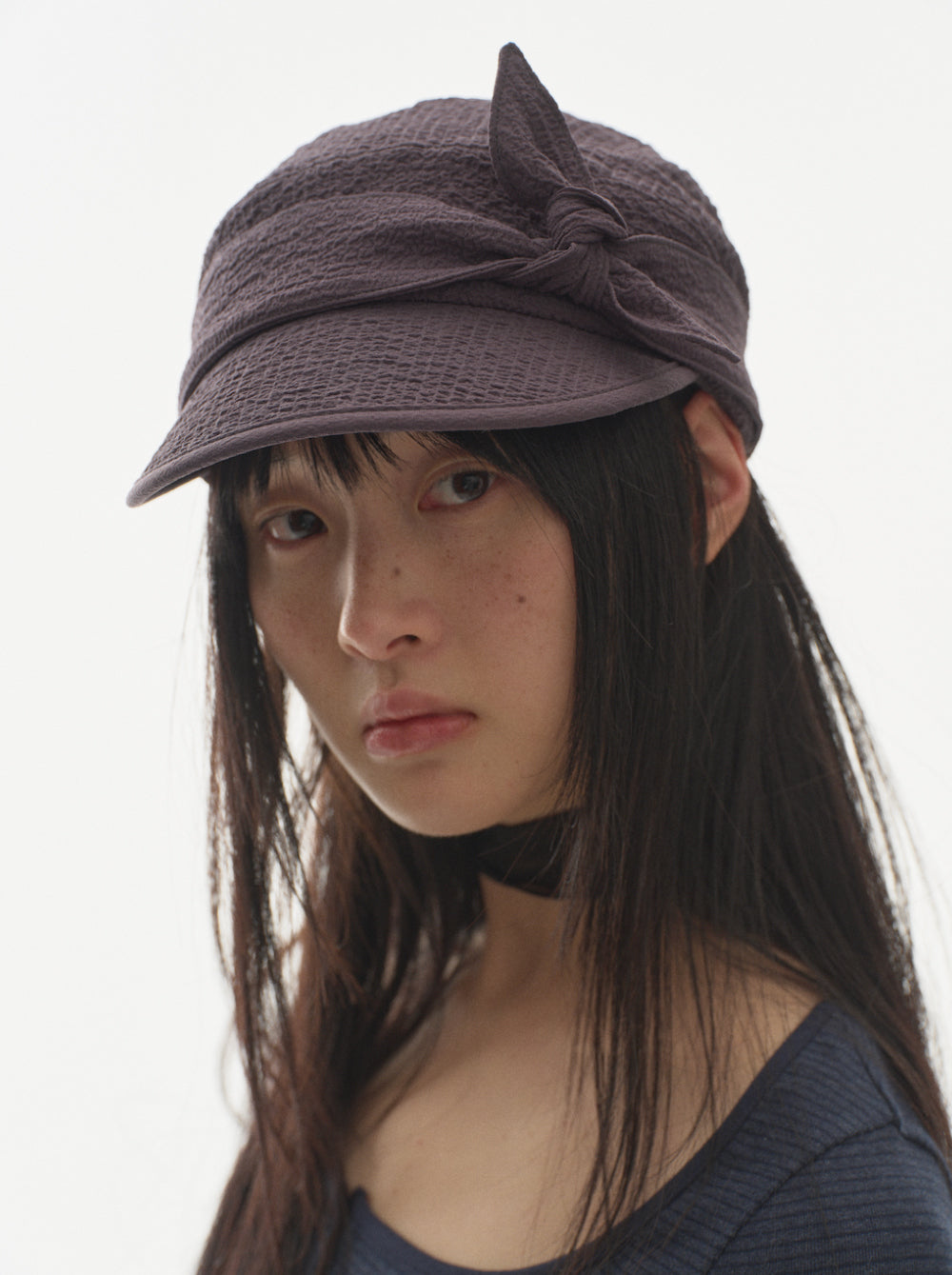 ✪【𝘱𝘳𝘦-𝘰𝘳𝘥𝘦𝘳】coyseio ribbon tie cap (2 color)