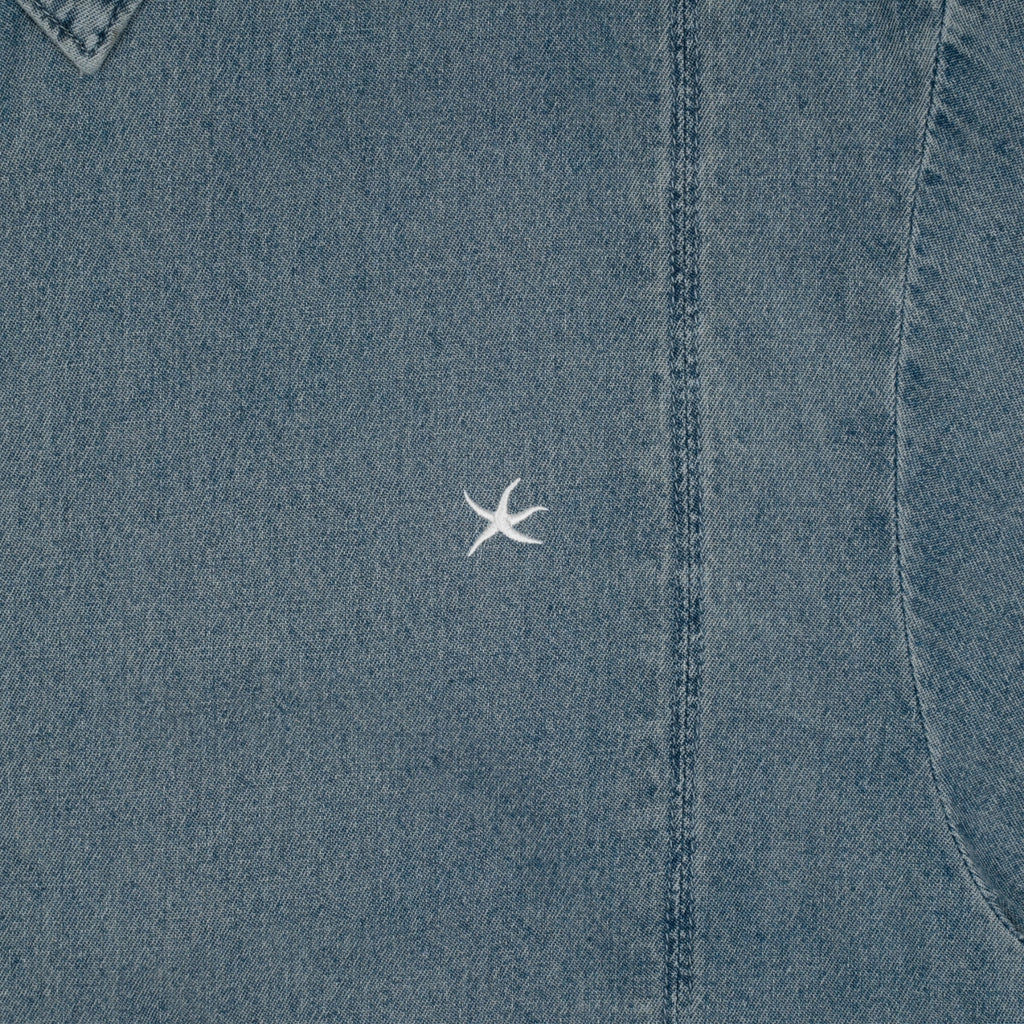 TCM MINI LOGO DENIM HALF SHIRTS (BLUE)