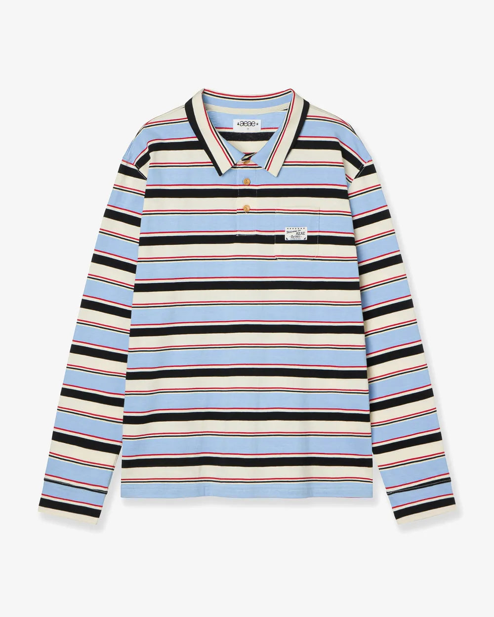 AEAE STRIPE PK T-SHIRTS (SKY BLUE)