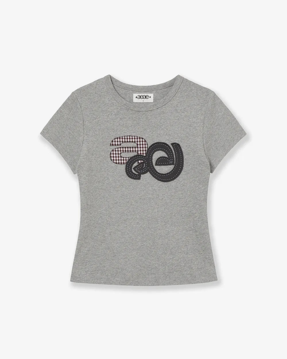AEAE APPLIQUE LOGO TEE (GREY)