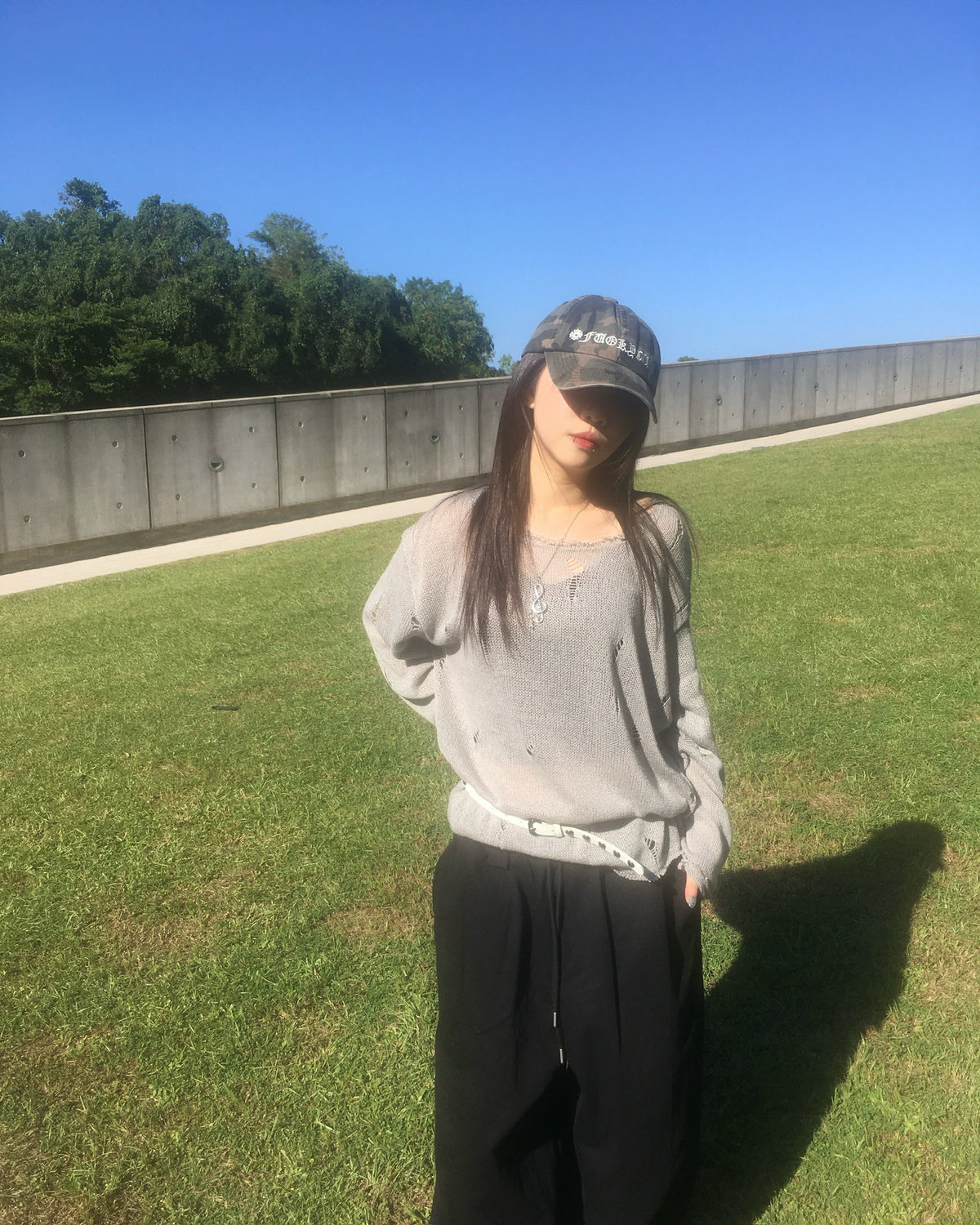 camo gothic cap