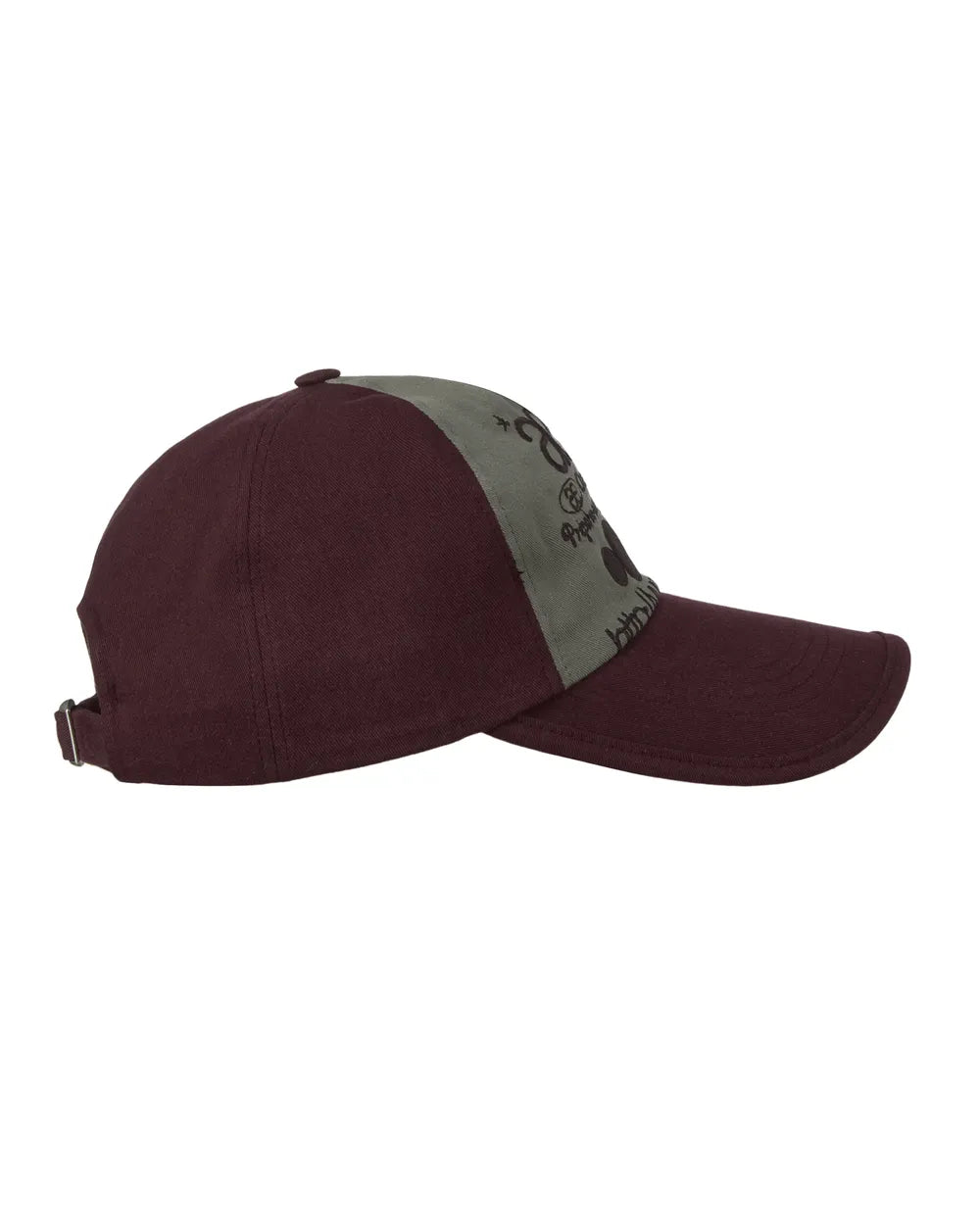 AEAE WEB LOGO 5 PANNEL BALL CAP (BURGUNDY/GREY)