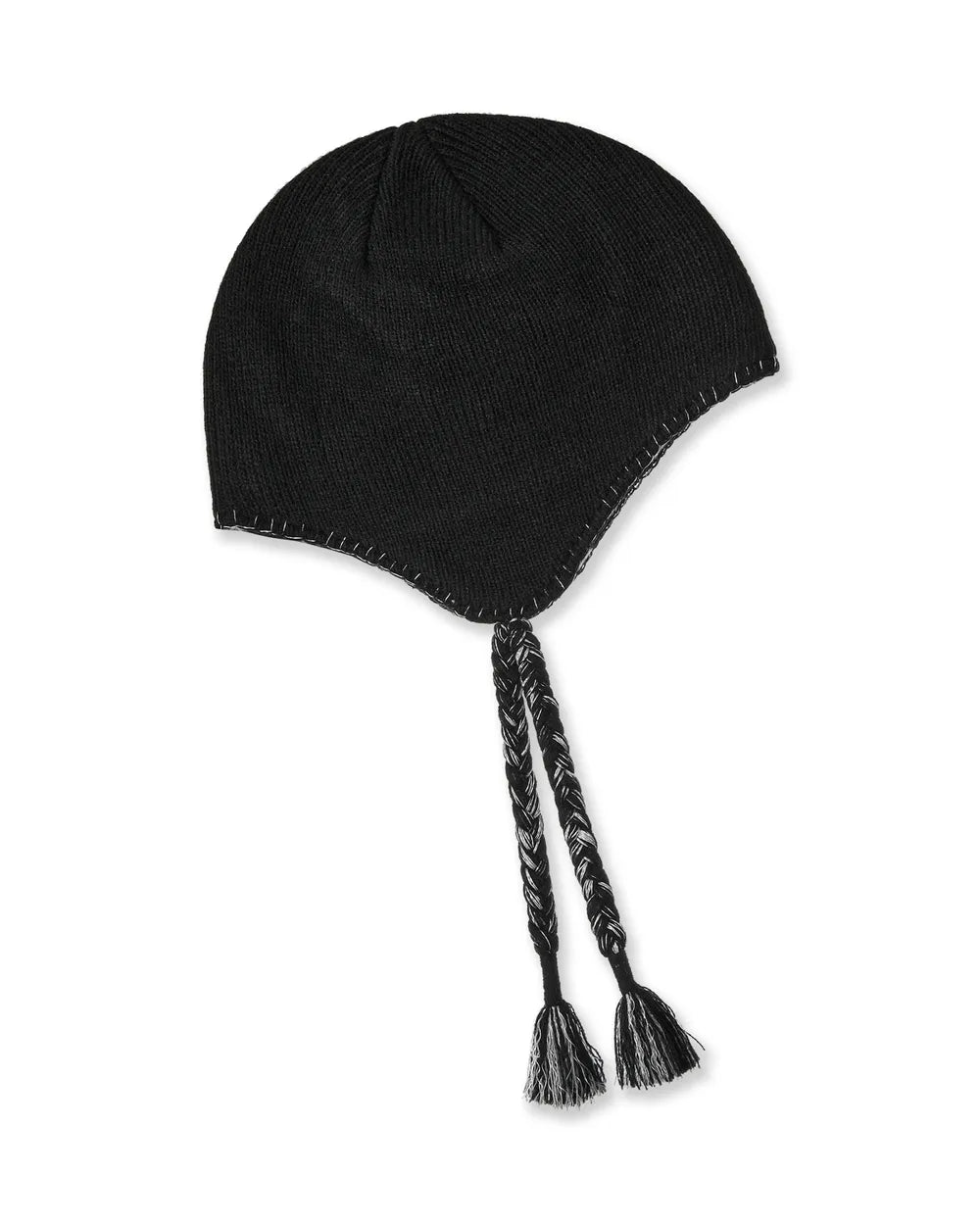AEAE EARFLAP BEANIE (BLACK)