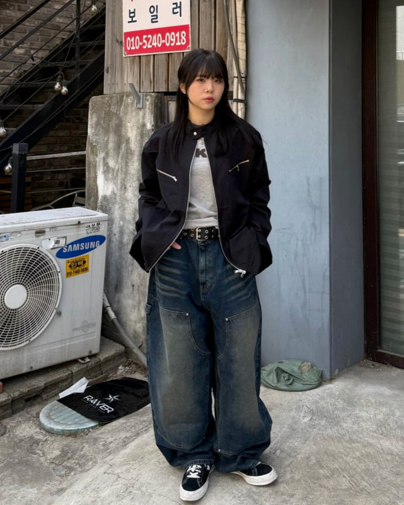 (in stock) motorstitch nylon jacket