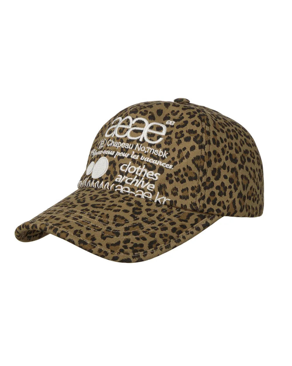 AEAE WEB LOGO LEOPARD CAP (MUSTARD)