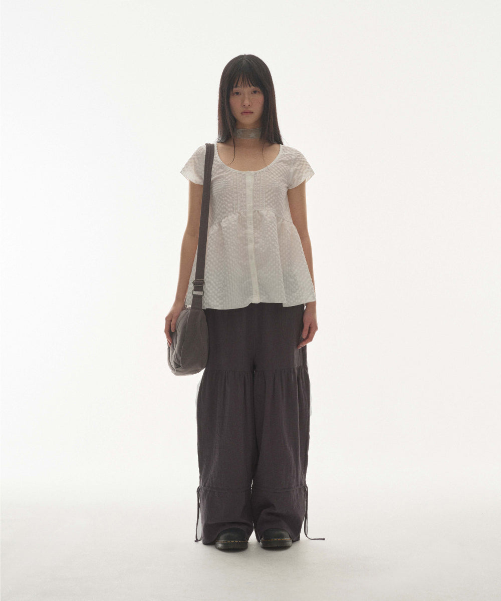 ✪【𝘱𝘳𝘦-𝘰𝘳𝘥𝘦𝘳】coyseio shirring rough pants (2 color)