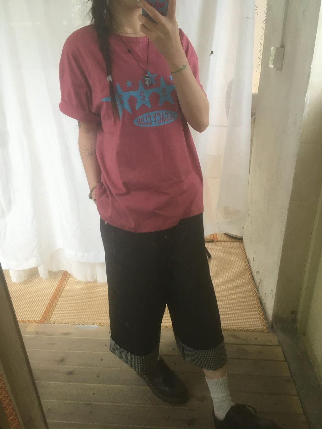 check roll-up pants
