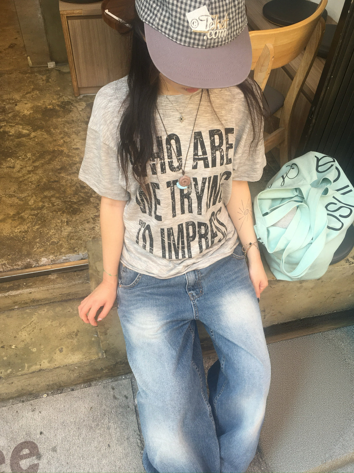impress slub tee (grey)