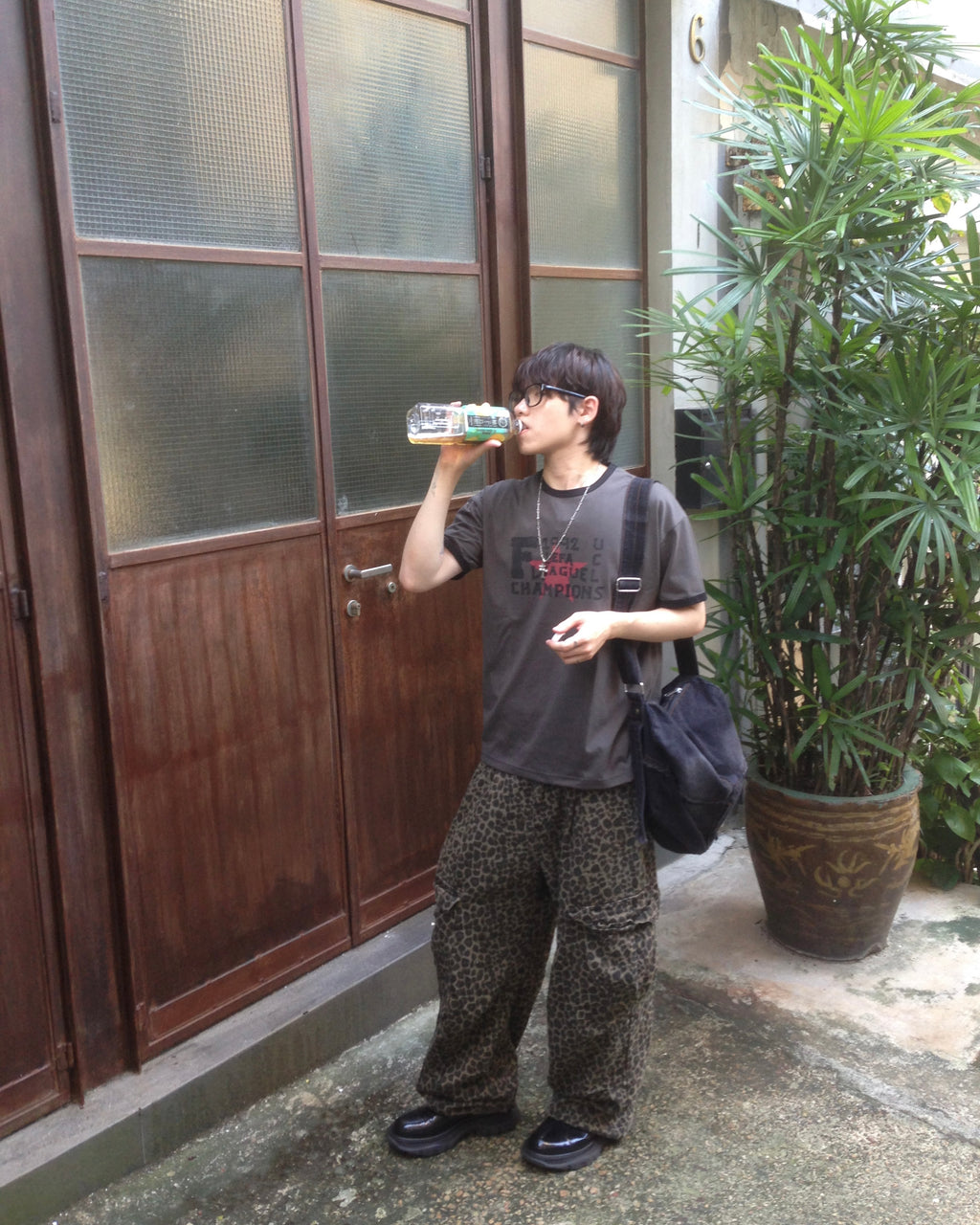 leopard work pants (men wear)