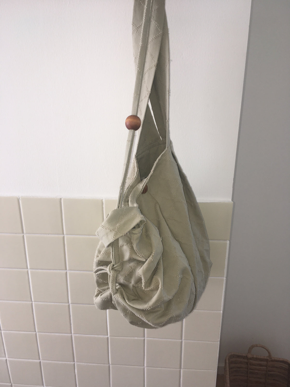 diamond stitch bag (beige)