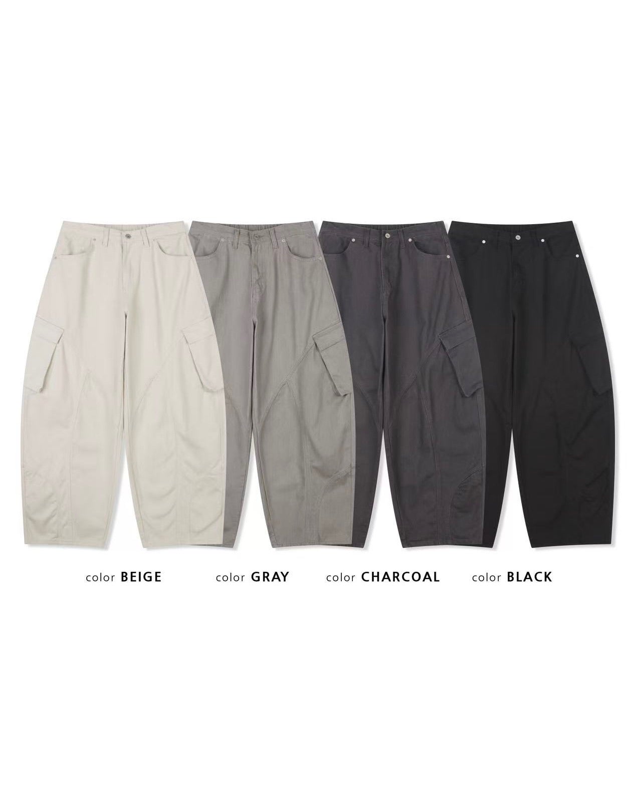 multi-seam cargo pants (charcoal)