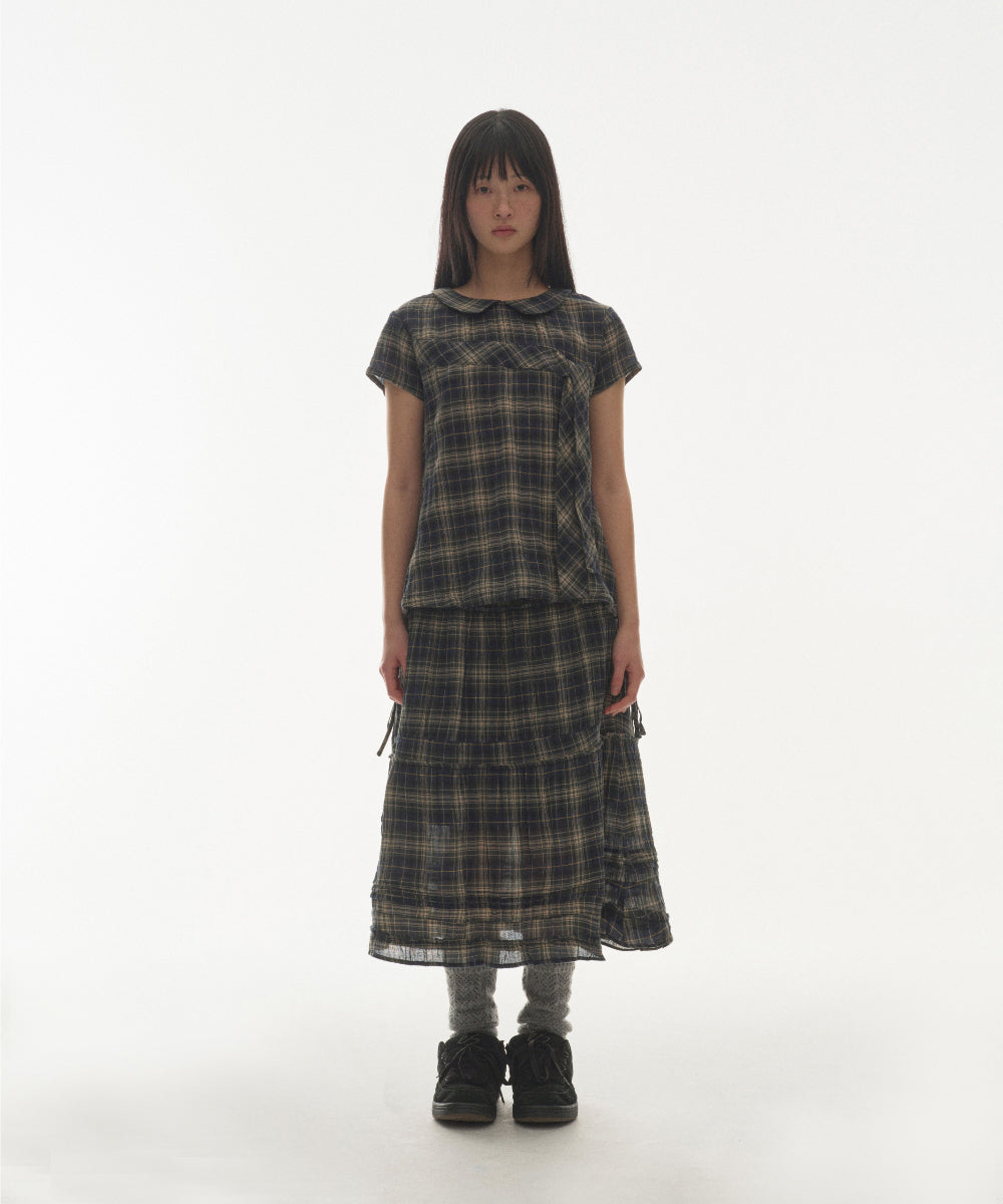 ✪【𝘱𝘳𝘦-𝘰𝘳𝘥𝘦𝘳】coyseio bow blouse (check)