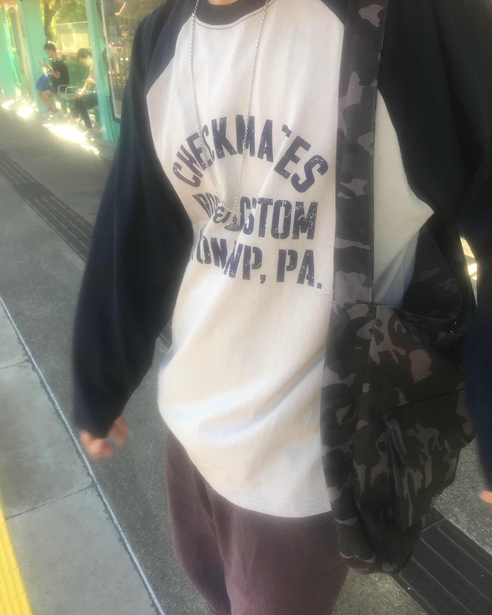 camo shoulder bag (charcoal)