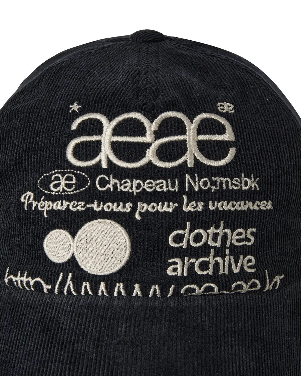 AEAE WEB LOGO CORDUROY CAP (DARK NAVY)