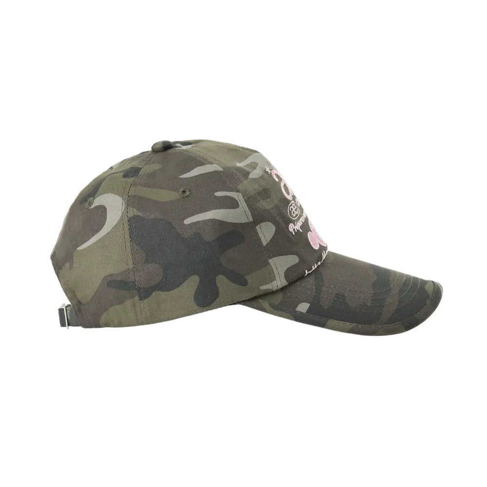 AEAE WEB LOGO CAMO 5 PANNEL CAP (GREEN)