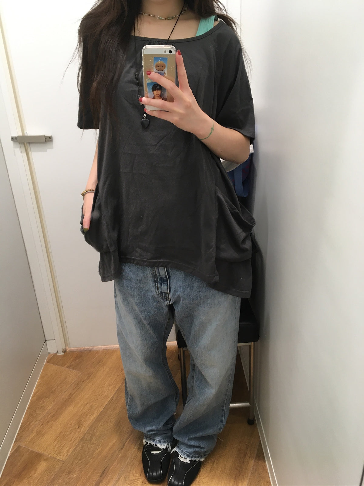frayed hem flare jeans