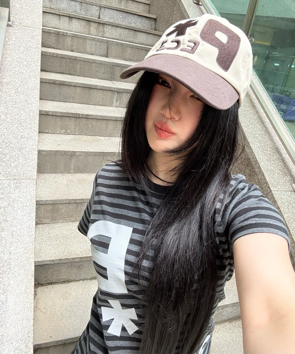 BAUF B LOGO SLIM FIT T-SHIRT (STRIPE BLACK)