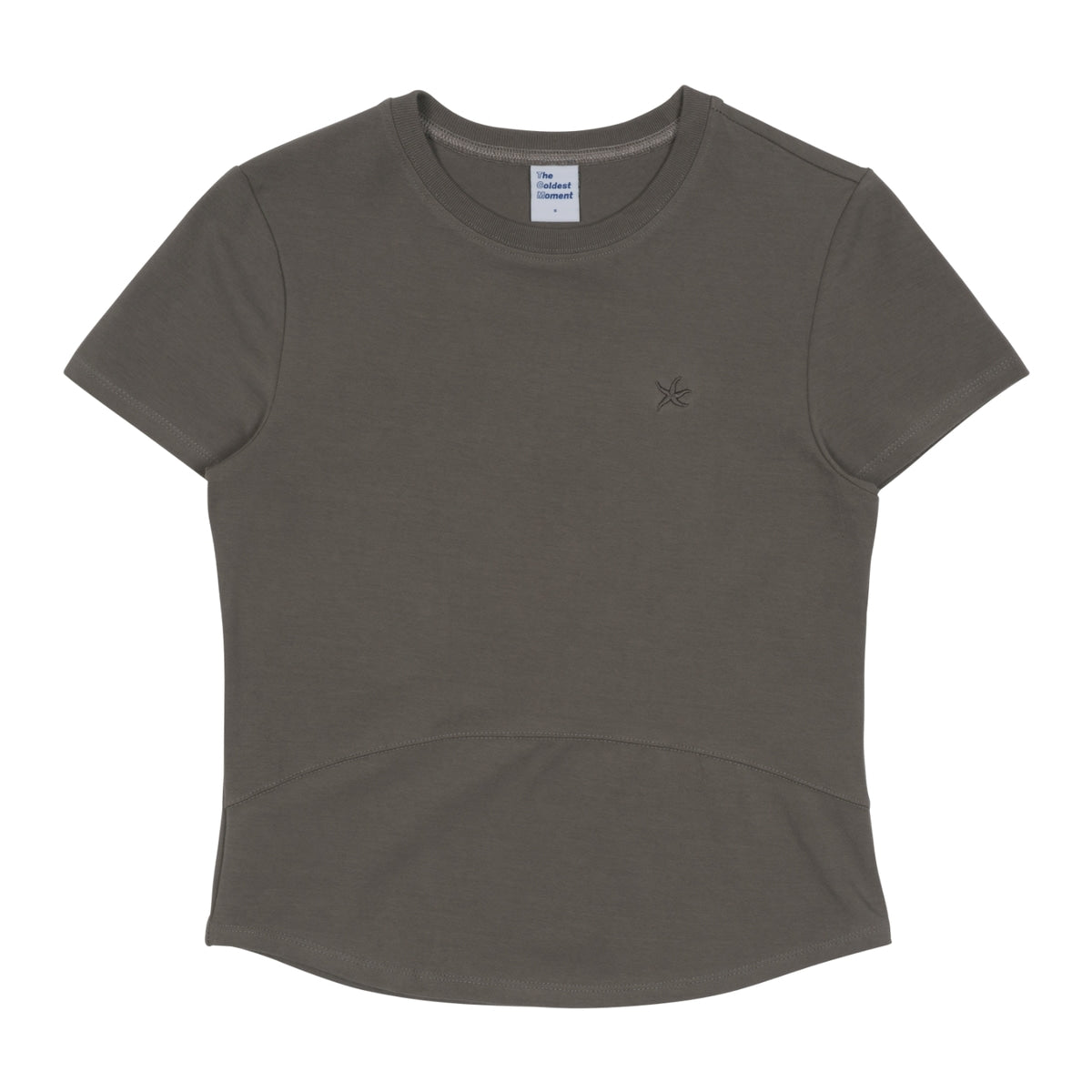 TCM MINI LOGO CURVED TEE (GREY)