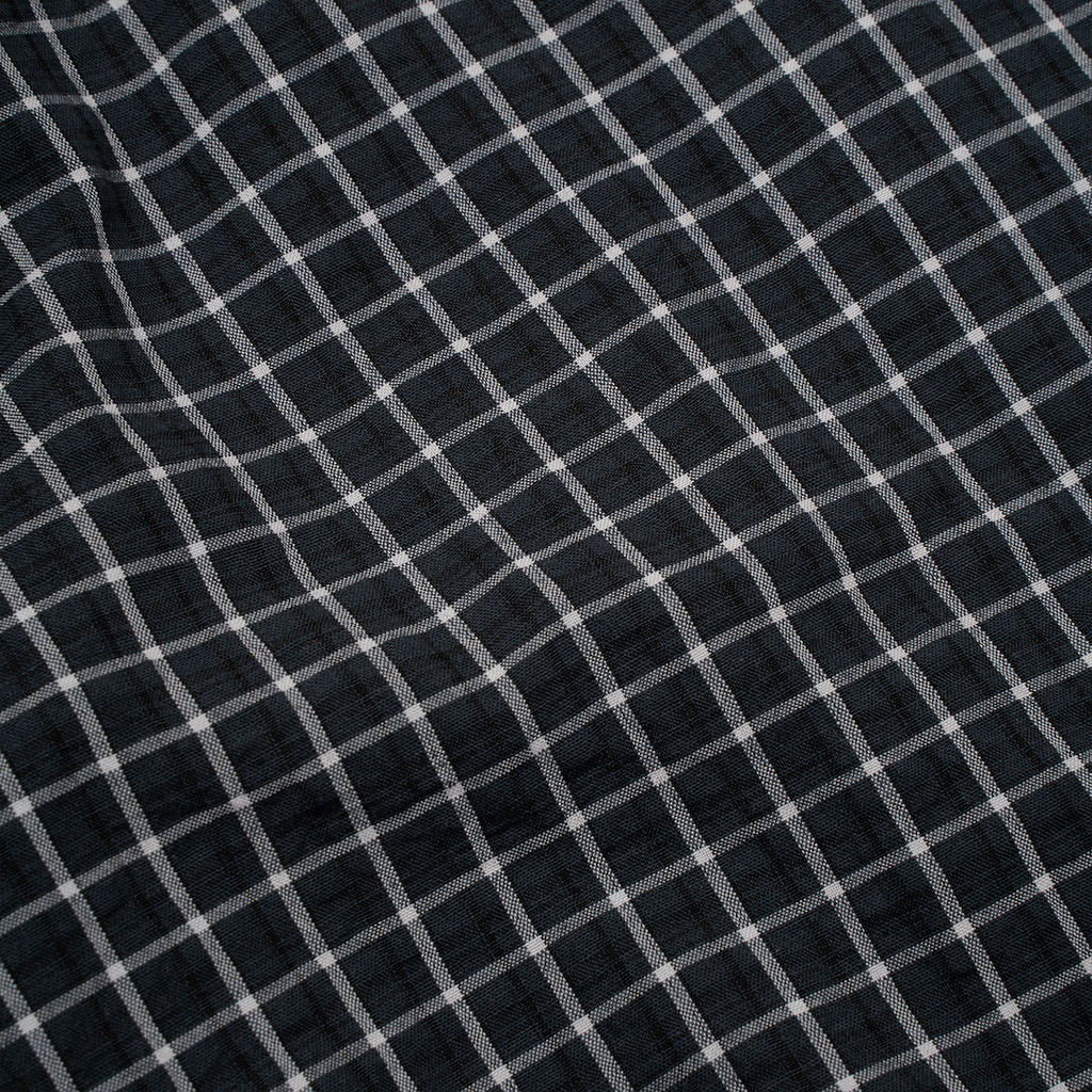 TCM MINI LOGO CHECK SHIRTS (BLACK)