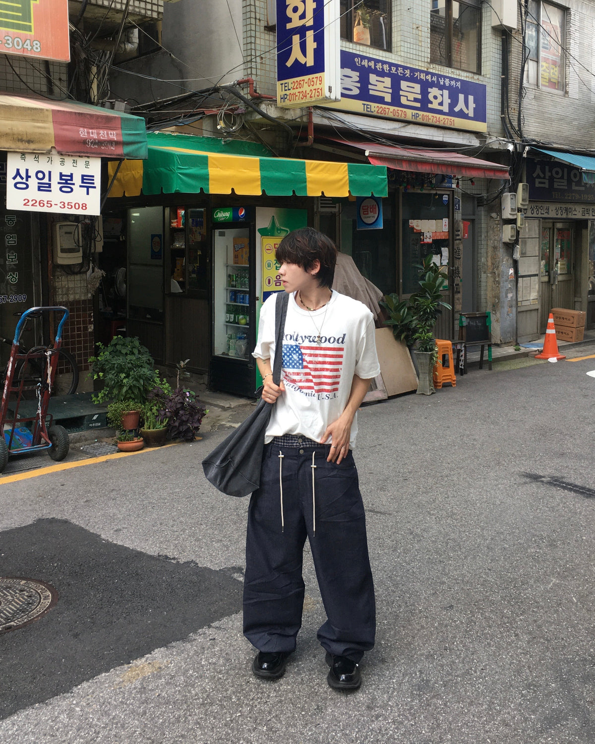 trunk layered pants (blue)