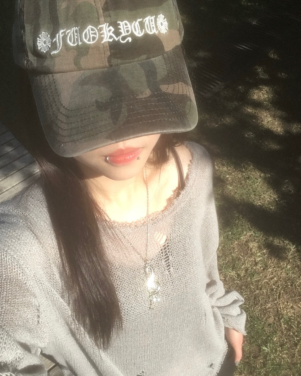 camo gothic cap