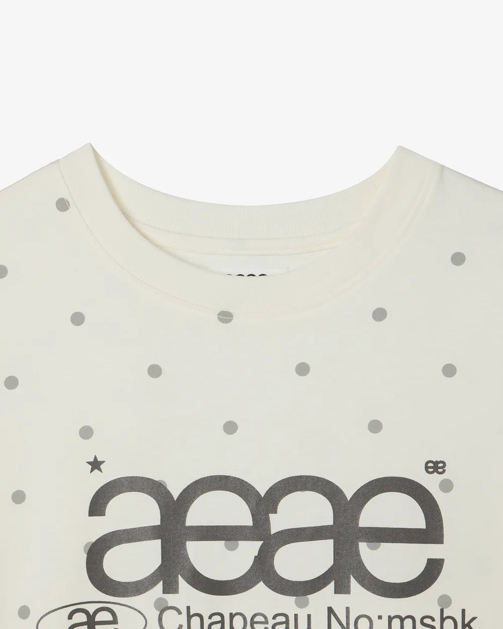 AEAE WEB LOGO DOT T-SHIRTS (CREAM)
