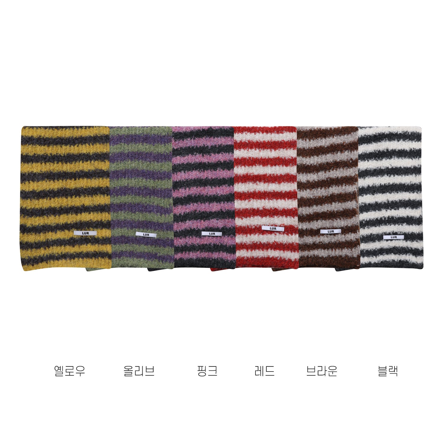 striped wool scarf (red)