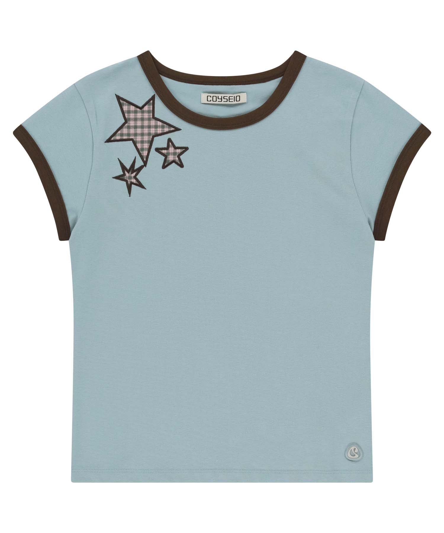 ✪【𝘱𝘳𝘦-𝘰𝘳𝘥𝘦𝘳】coyseio triple star ringer tee (2 color)