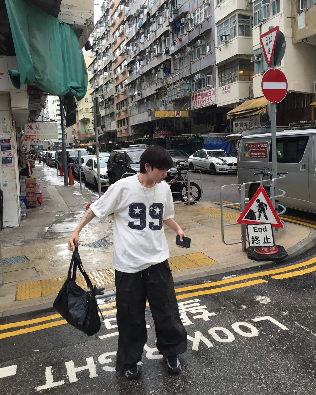 99 painted tee (white)