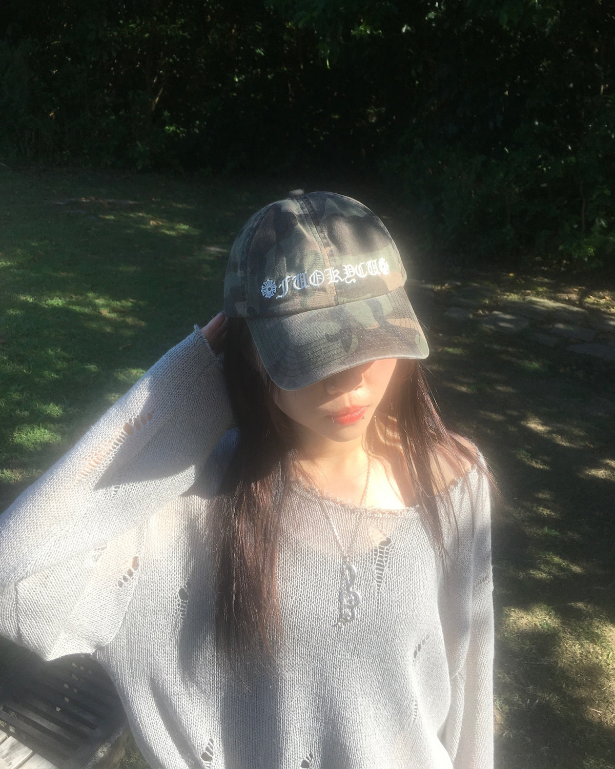 camo gothic cap