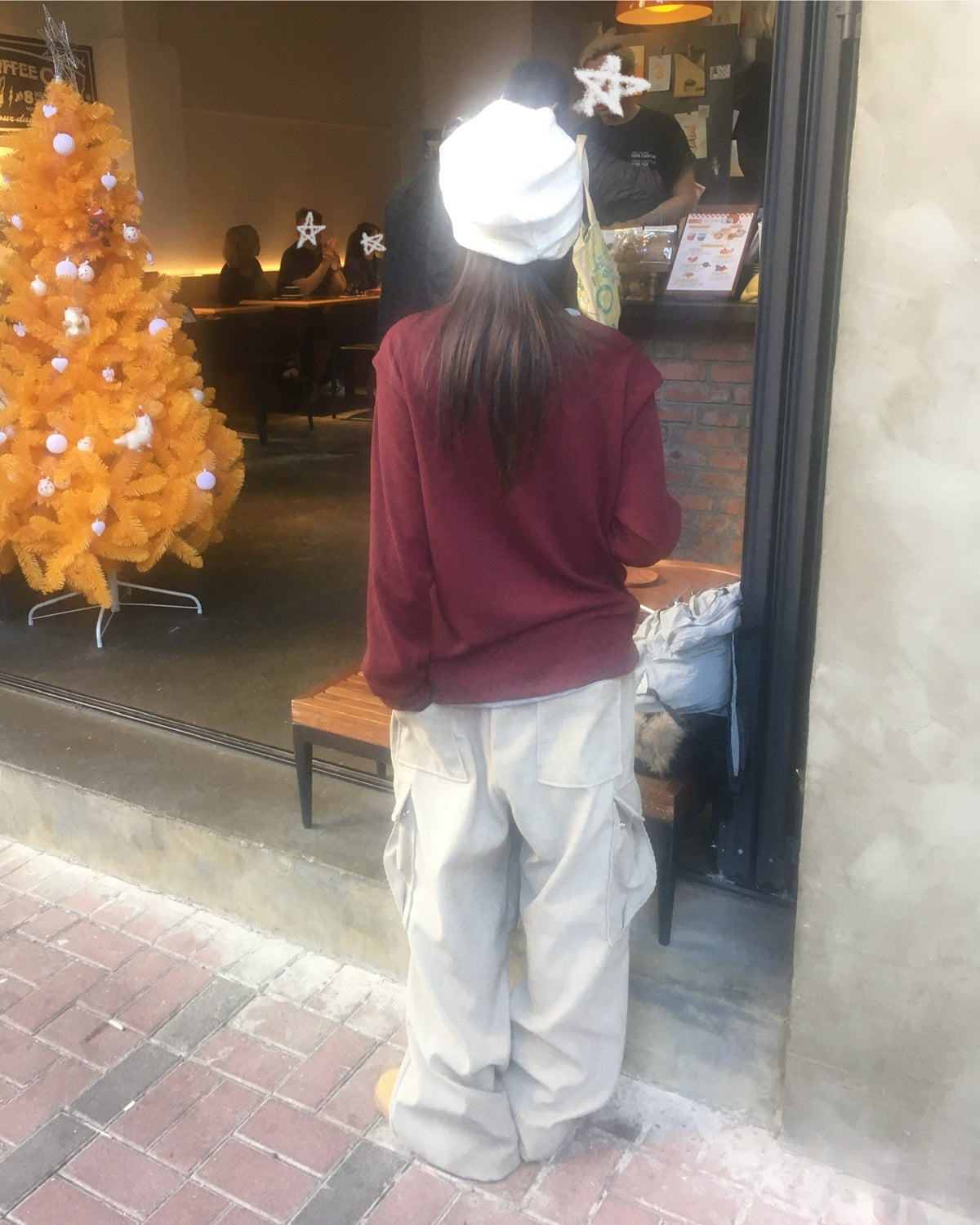 button beanie (ivory)