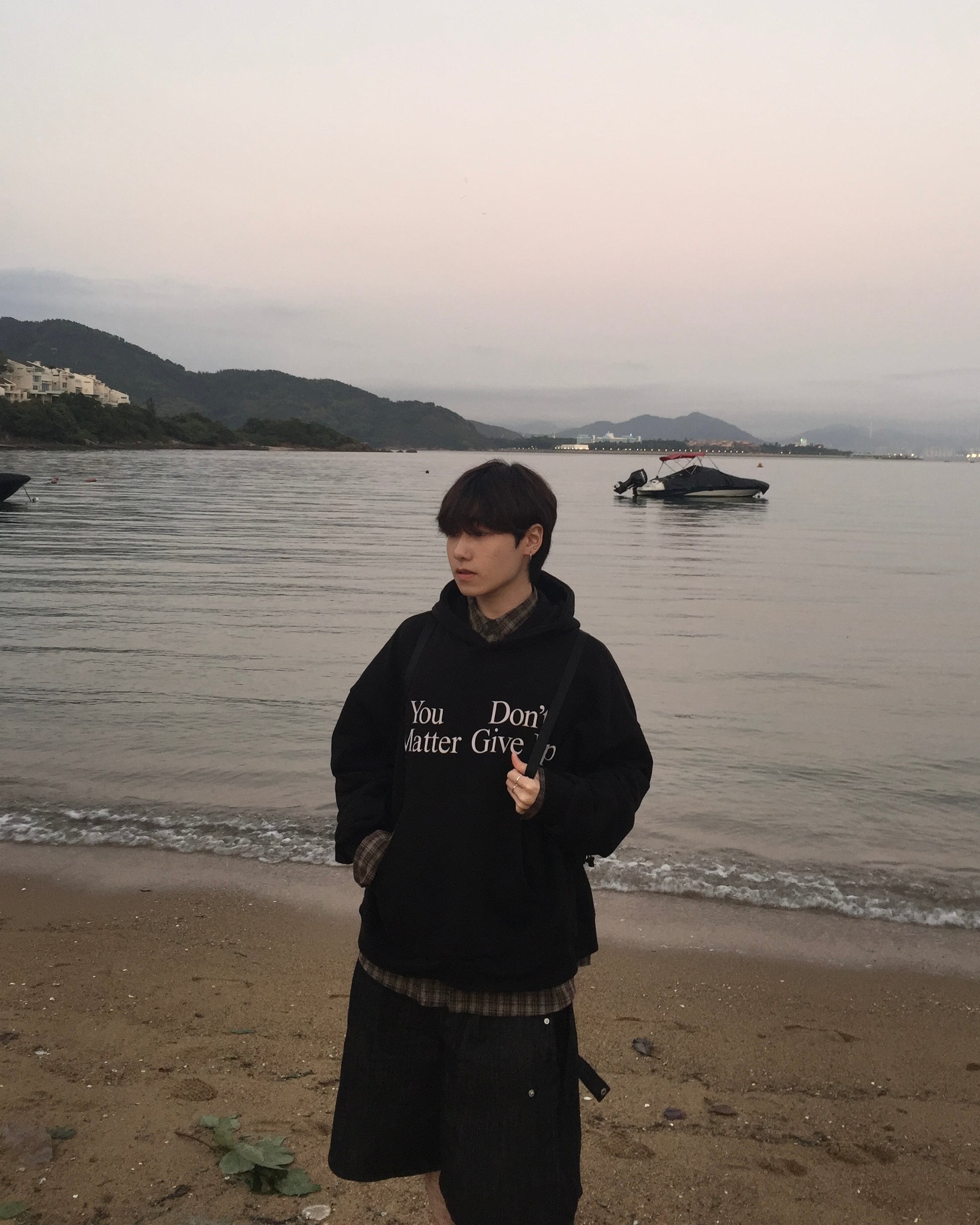 you don’t matter give up hoodie (black)