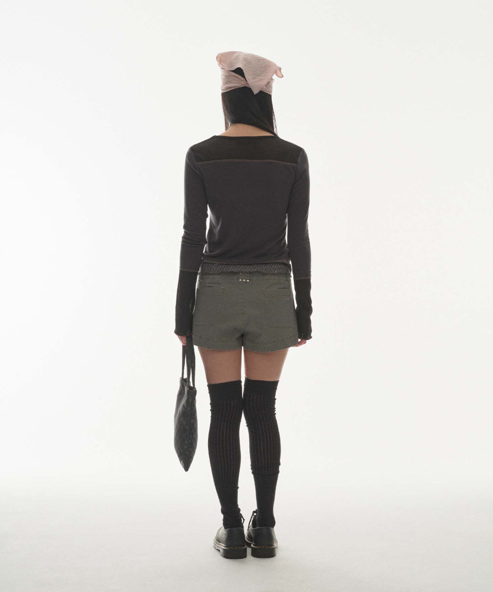 ✪【𝘱𝘳𝘦-𝘰𝘳𝘥𝘦𝘳】coyseio stud shorts (2 color)