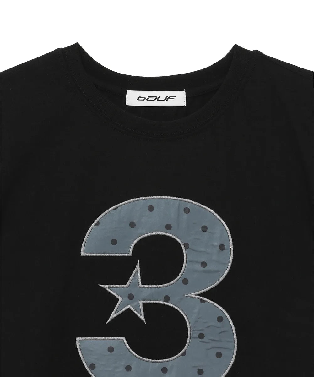 BAUF 3 LOGO DOT SLIM FIT T-SHIRT (BLACK)