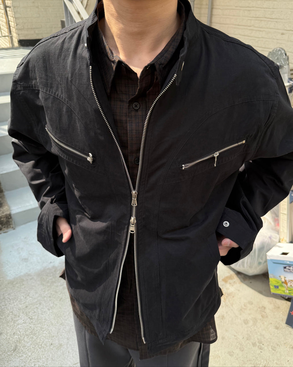 (in stock) motorstitch nylon jacket