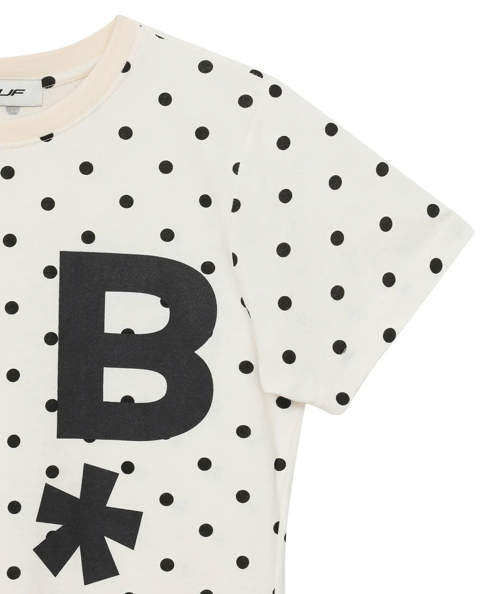 BAUF B LOGO SLIM FIT T-SHIRT (DOT IVORY)