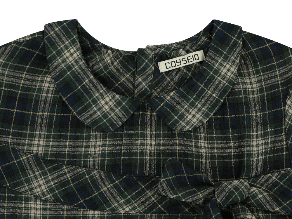 ✪【𝘱𝘳𝘦-𝘰𝘳𝘥𝘦𝘳】coyseio bow blouse (check)