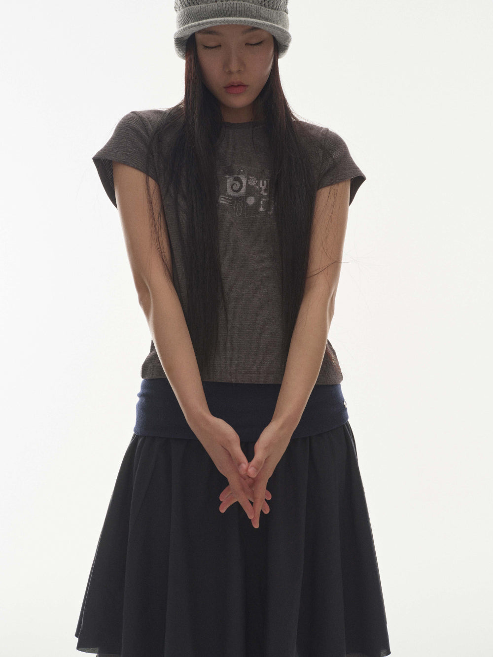 ✪【𝘱𝘳𝘦-𝘰𝘳𝘥𝘦𝘳】coyseio coy waffle t-shirt (2 color)