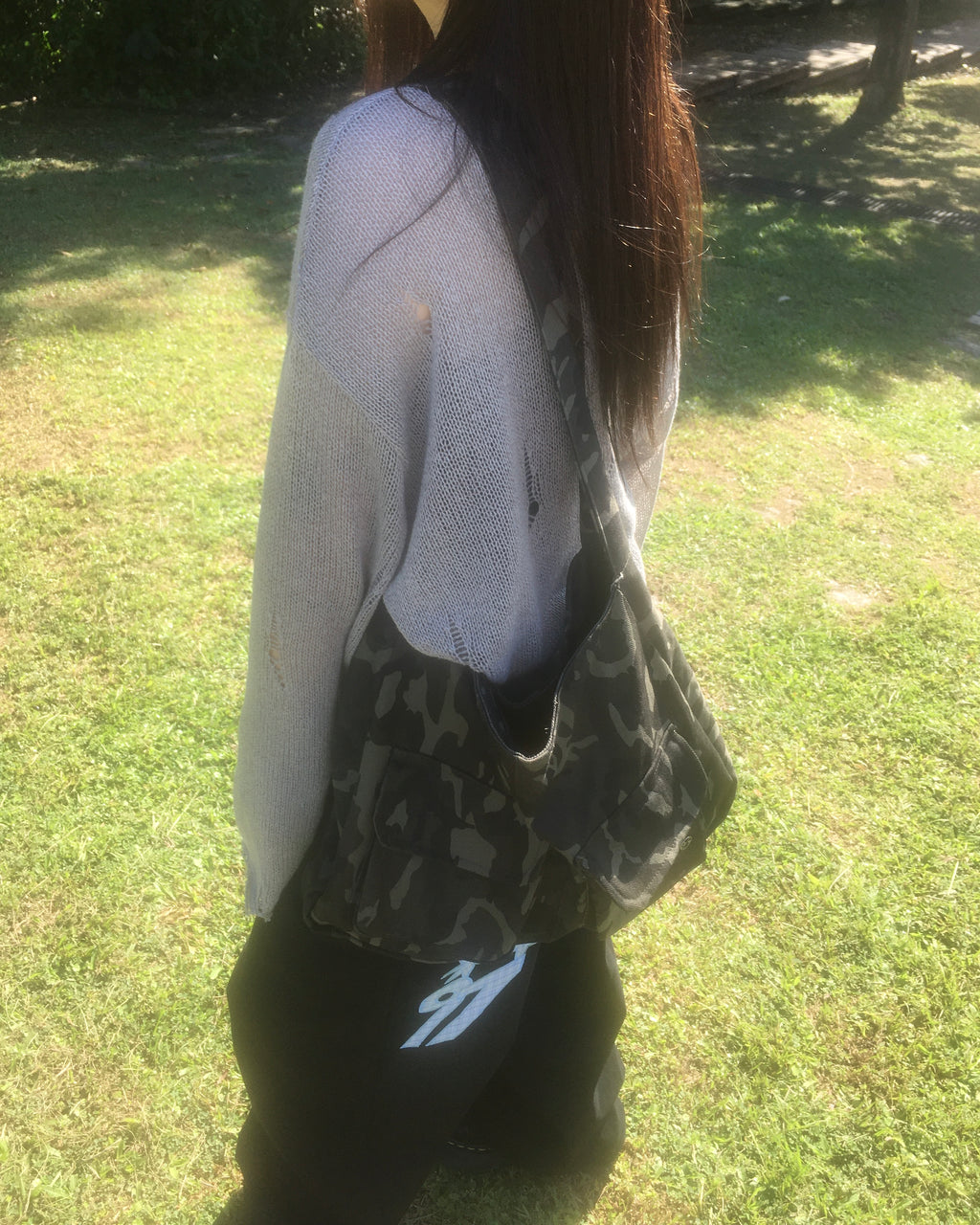 camo shoulder bag (khaki)