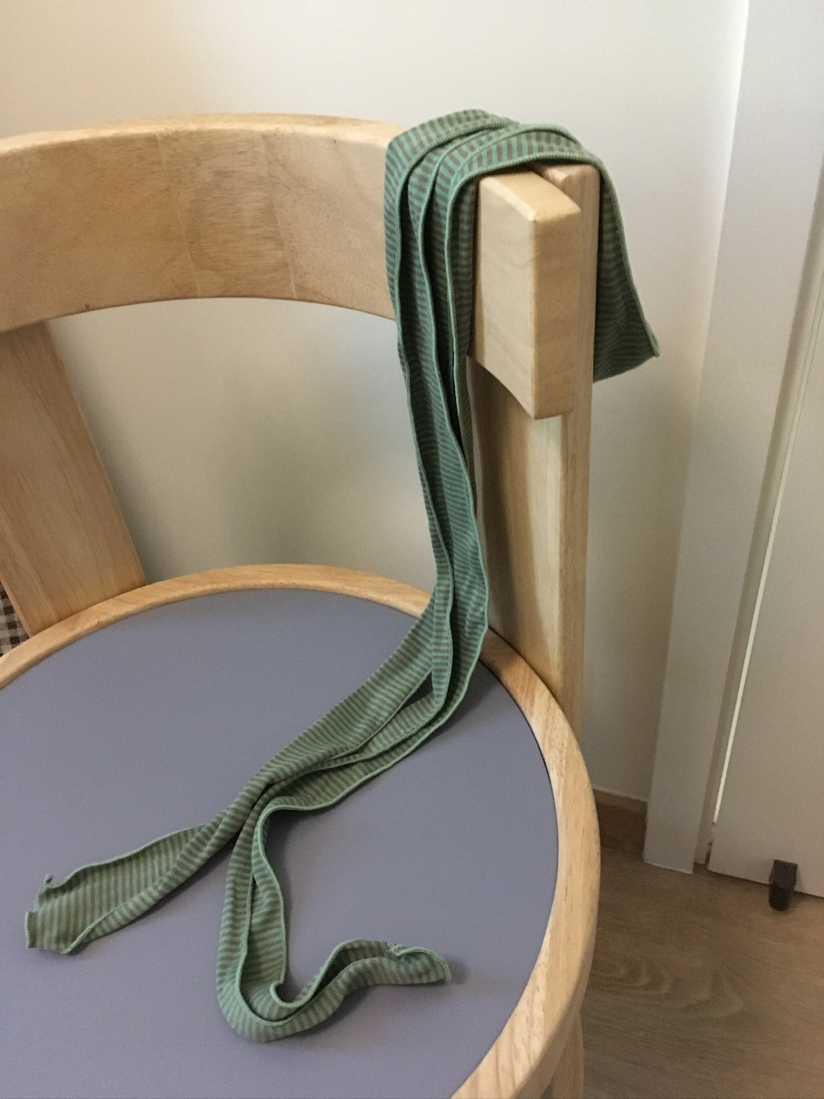 stripe tie scarf (green)