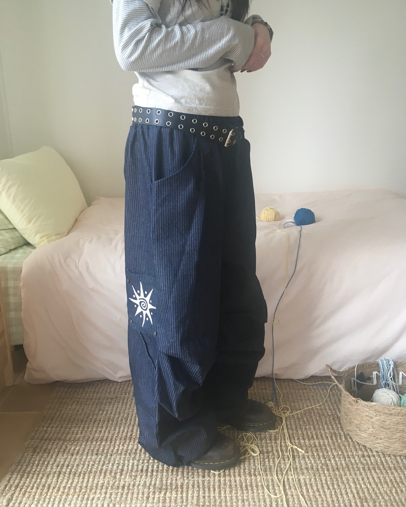 (★BEST) sun striped pants (blue)
